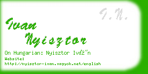 ivan nyisztor business card